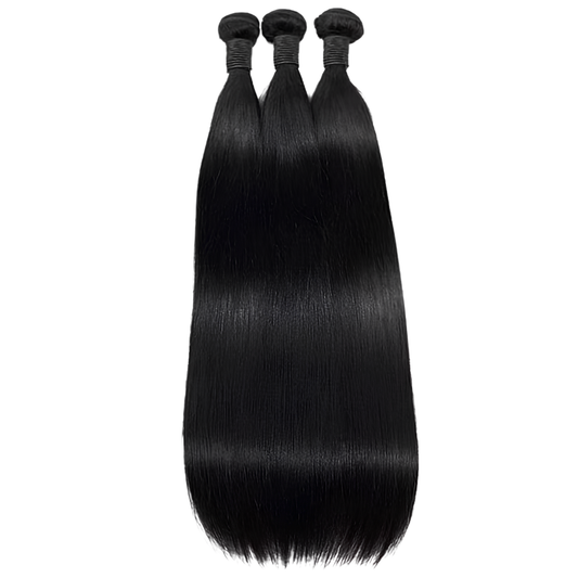Black Straight Human Hair Bundle - 3 Pack (10 - 30 Inches)