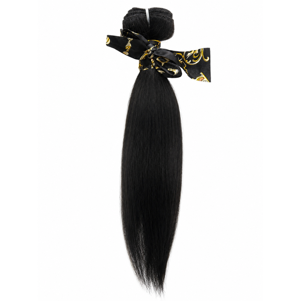 Black Straight Hair Bundle – Silky Natural Finish(10 Inch)
