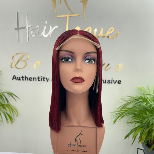 100% Human Hair Burgundy Malaysian Wig(08 Inches - 30 Inches)