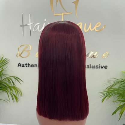 100% Human Hair Burgundy Malaysian Wig(08 Inches - 30 Inches)