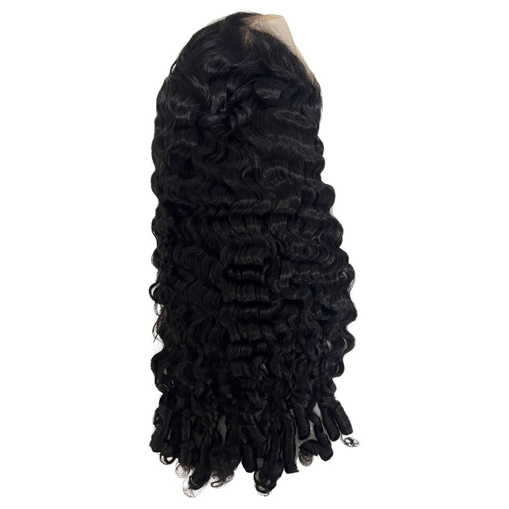 13x6 DD Natural Peruvian Curls Transparent Lace Wig - 22 Inch