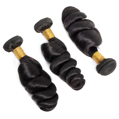 3 Bundle Brazilian Loose Wave Human Hair - 3 Pack
