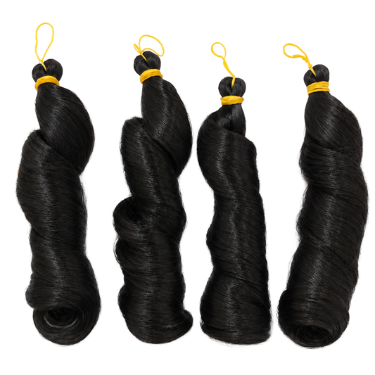 Black Curly Coil Hair – 4 Bundles