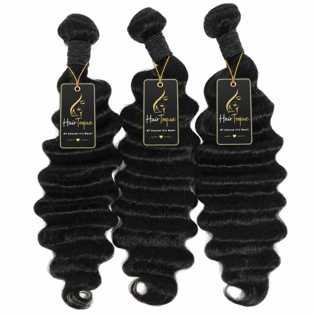 Black Loose Deep Wave Brazilian Human Hair – 3 Bundles (10 - 30 Inches)