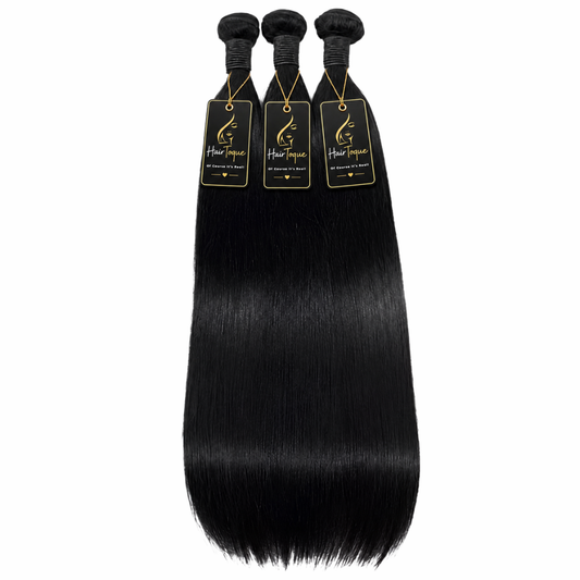 Black Straight Human Hair Bundle - 3 Pack (10 - 30 Inches)