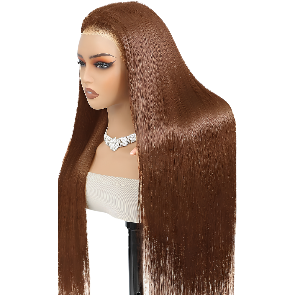 Chocolate Brown Straight Human Hair Bundle(08 - 30 Inches)