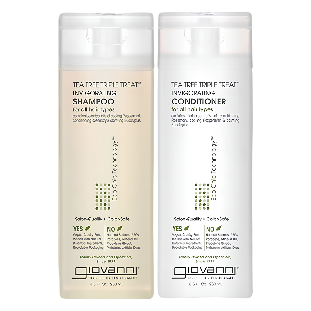 Giovanni Tea Tree Triple Treat Shampoo & Conditioner Set (250ml Each)