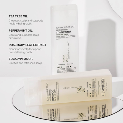 Giovanni Tea Tree Triple Treat Shampoo & Conditioner Set (250ml Each)