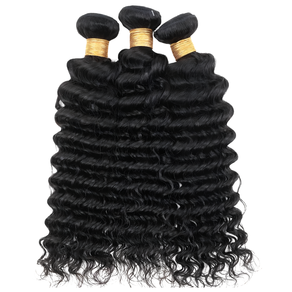Jerry Curl Black Human Hair Bundles – 3 Bundles (10 - 30 Inches)
