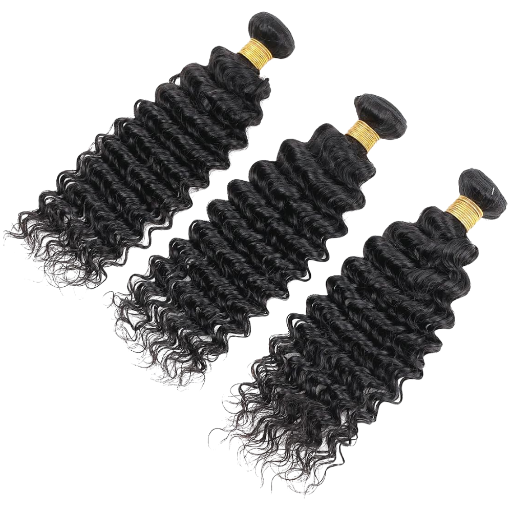 Jerry Curl Black Human Hair Bundles – 3 Bundles (10 - 30 Inches)