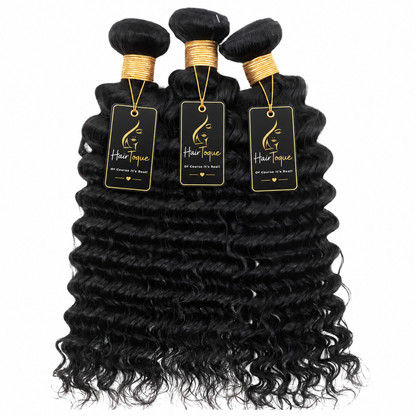 Jerry Curl Black Human Hair Bundles – 3 Bundles (10 - 30 Inches)