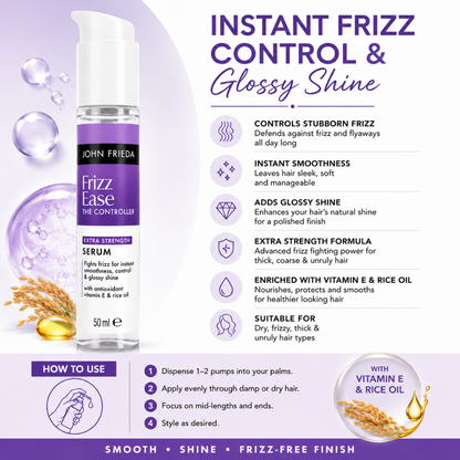 John Frieda Frizz Ease The Controller Extra Strength Serum (50ml)
