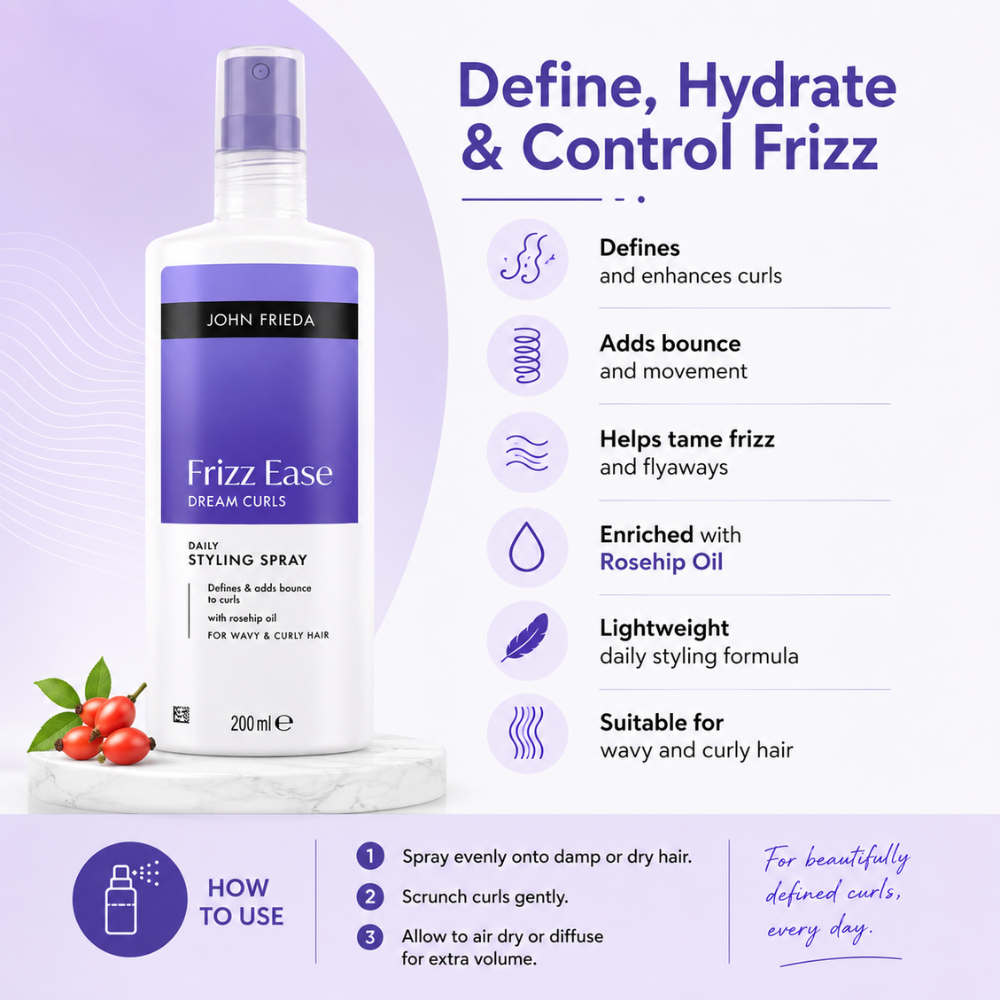 John Frieda Frizz Ease Dream Curls Daily Styling Spray (200ml)