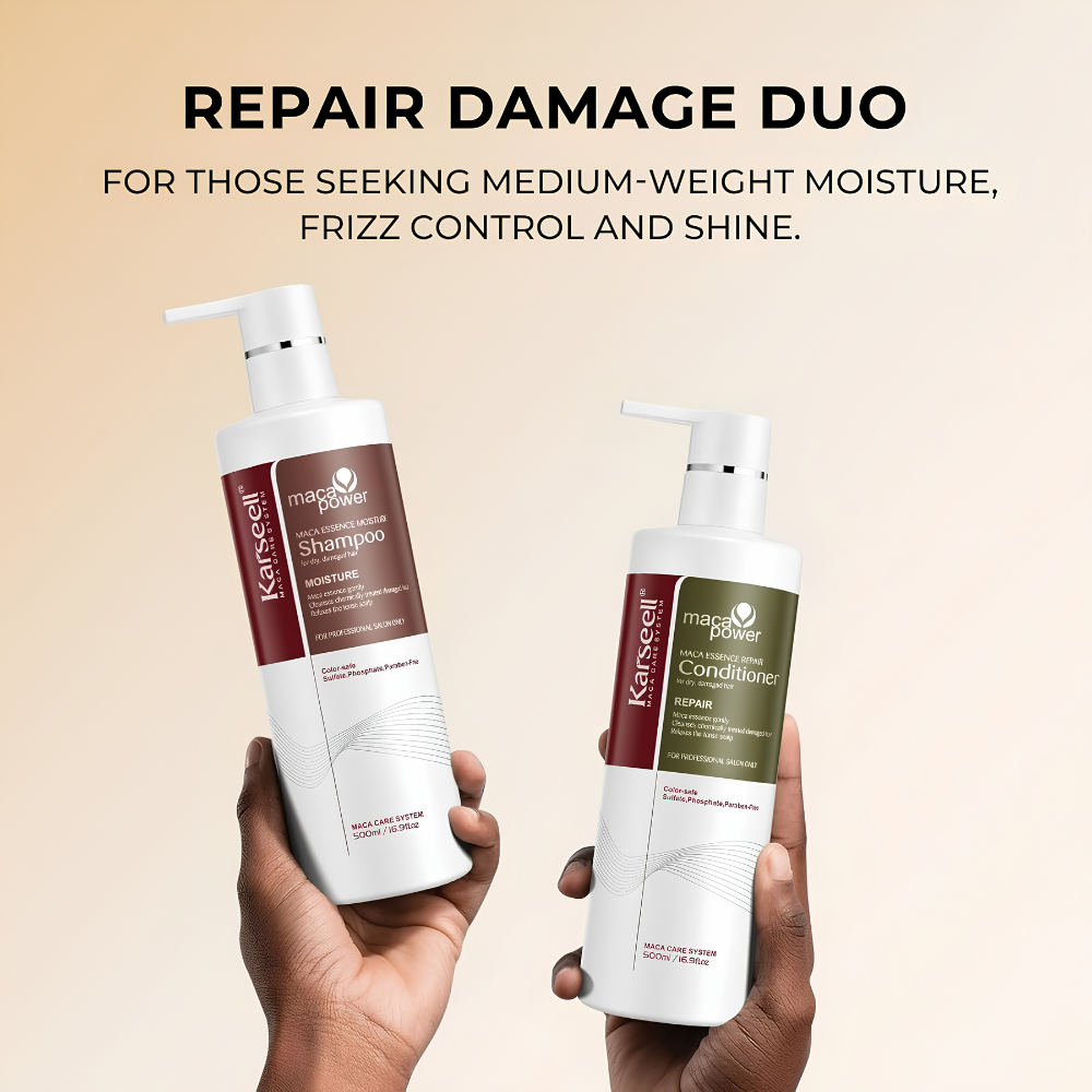 Karseell Maca Power Hair Care Set - Shampoo + Conditioner + Collagen Hair Treatment