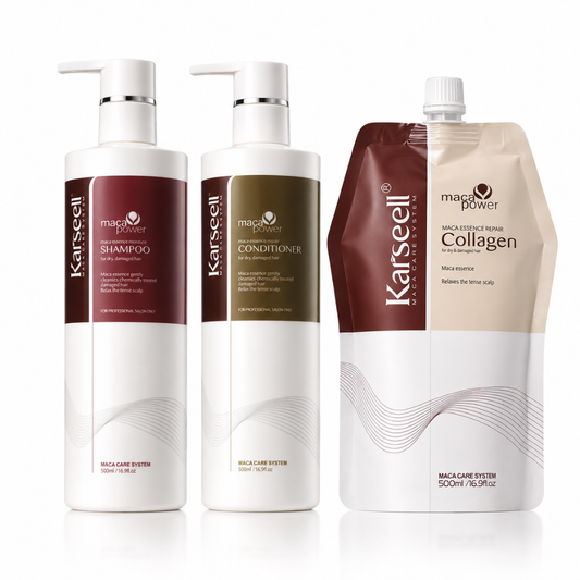 Karseell Maca Power Hair Care Set - Shampoo + Conditioner + Collagen Hair Treatment