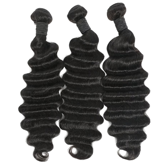 Black Loose Deep Wave Brazilian Human Hair – 3 Bundles (10 - 30 Inches)