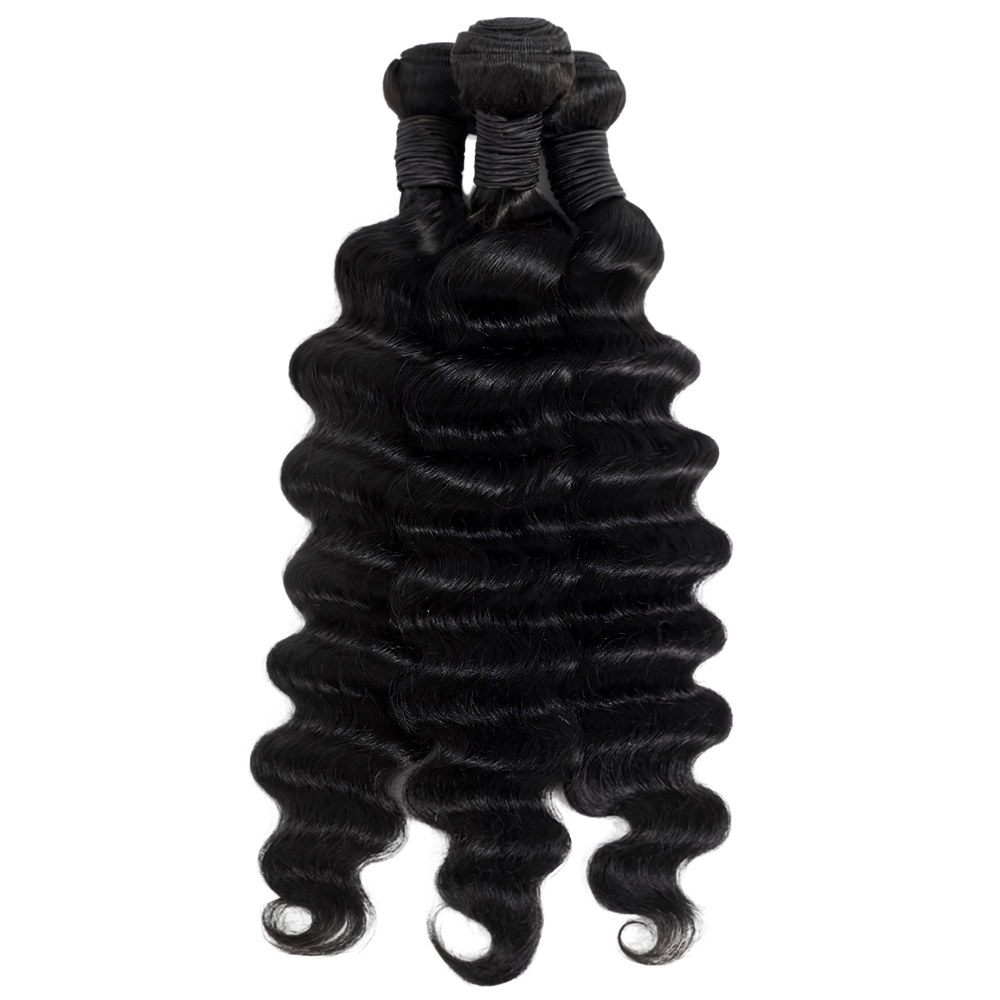 Black Loose Deep Wave Brazilian Human Hair – 3 Bundles (10 - 30 Inches)