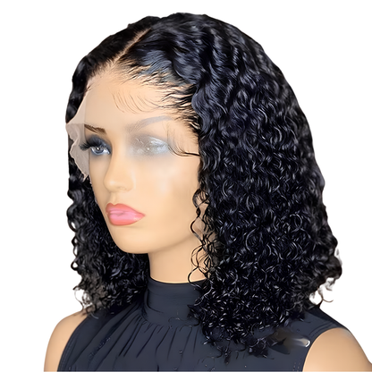 Natural SDD Jerry Curl Lace Front Wig (08 - 14 Inches)