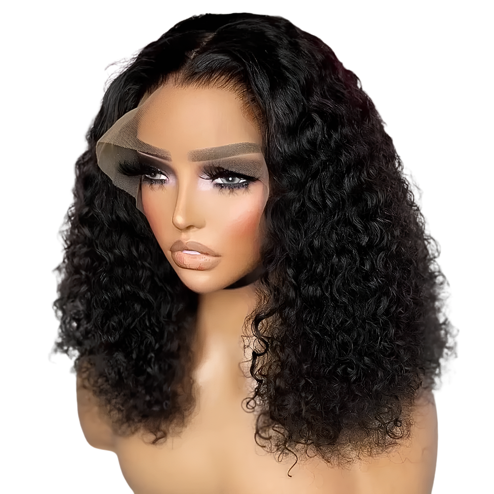 Natural SDD Jerry Curl Lace Front Wig (08 - 14 Inches)