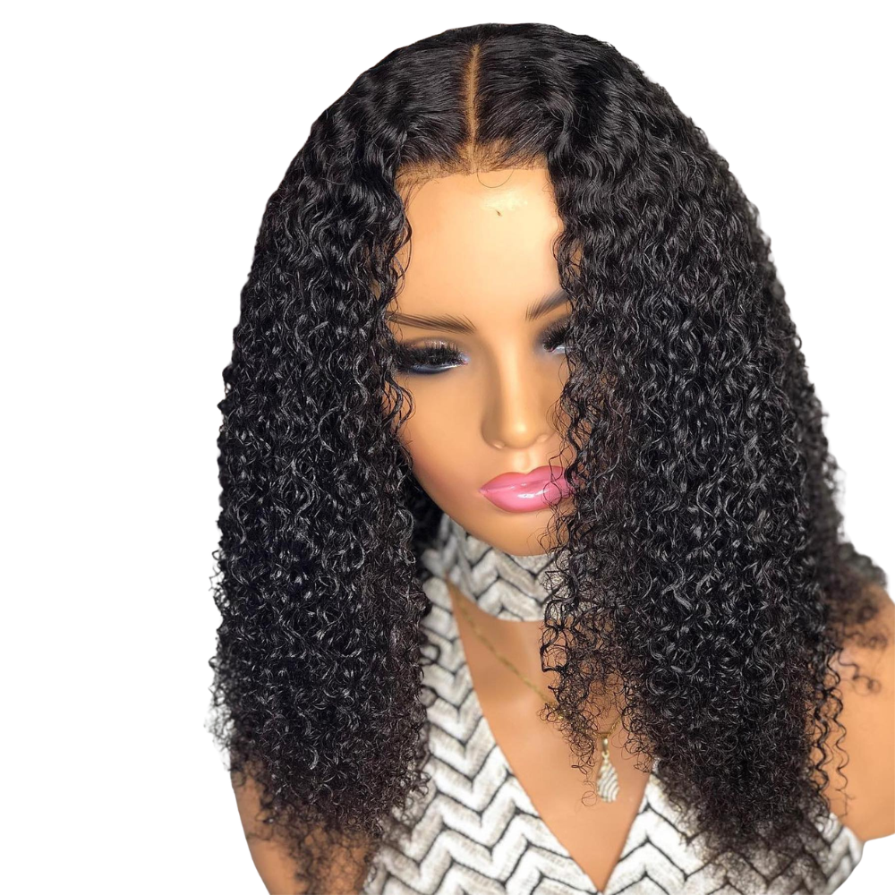 Natural SDD Jerry Curl Lace Front Wig (08 - 14 Inches)