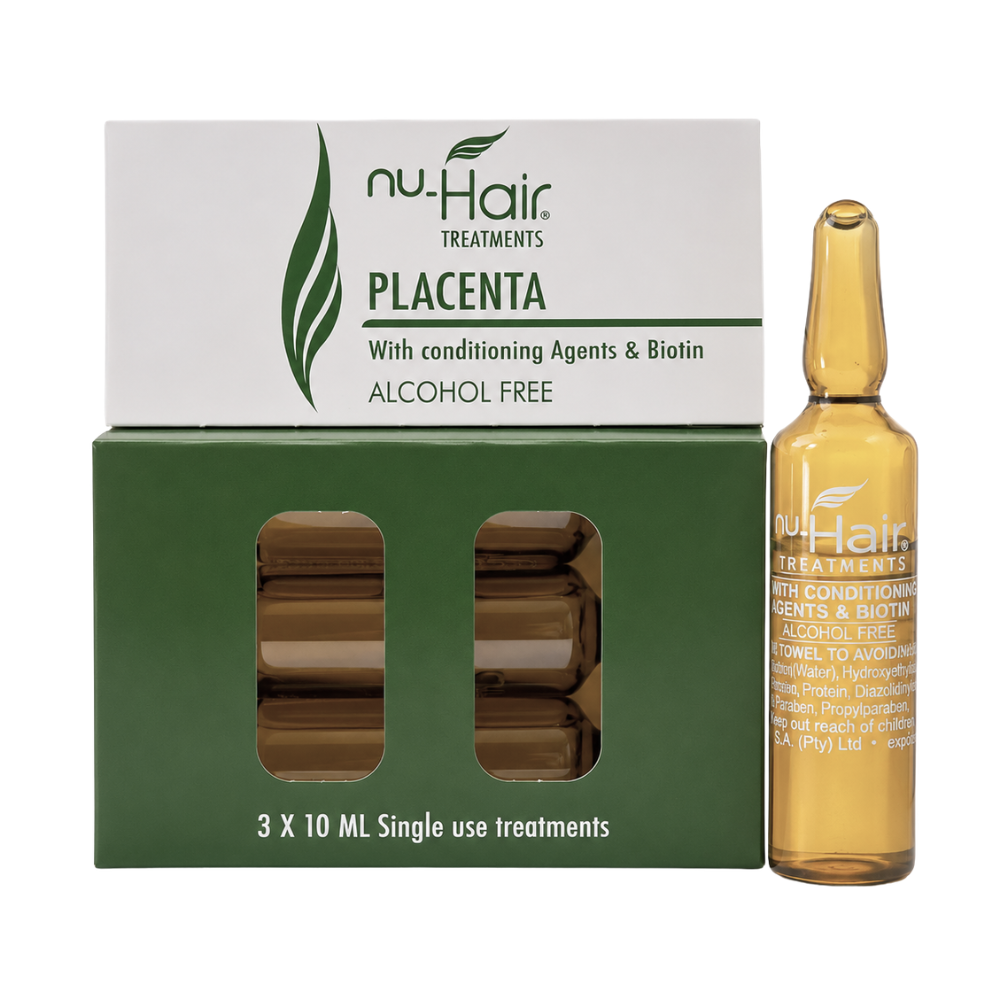 Nu-Hair Placenta Treatment Ampoules with Biotin (3 x 10ml)