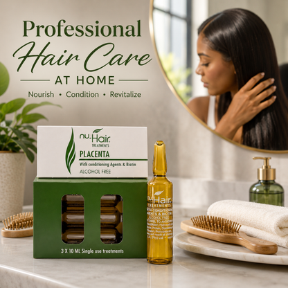 Nu-Hair Placenta Treatment Ampoules with Biotin (3 x 10ml)