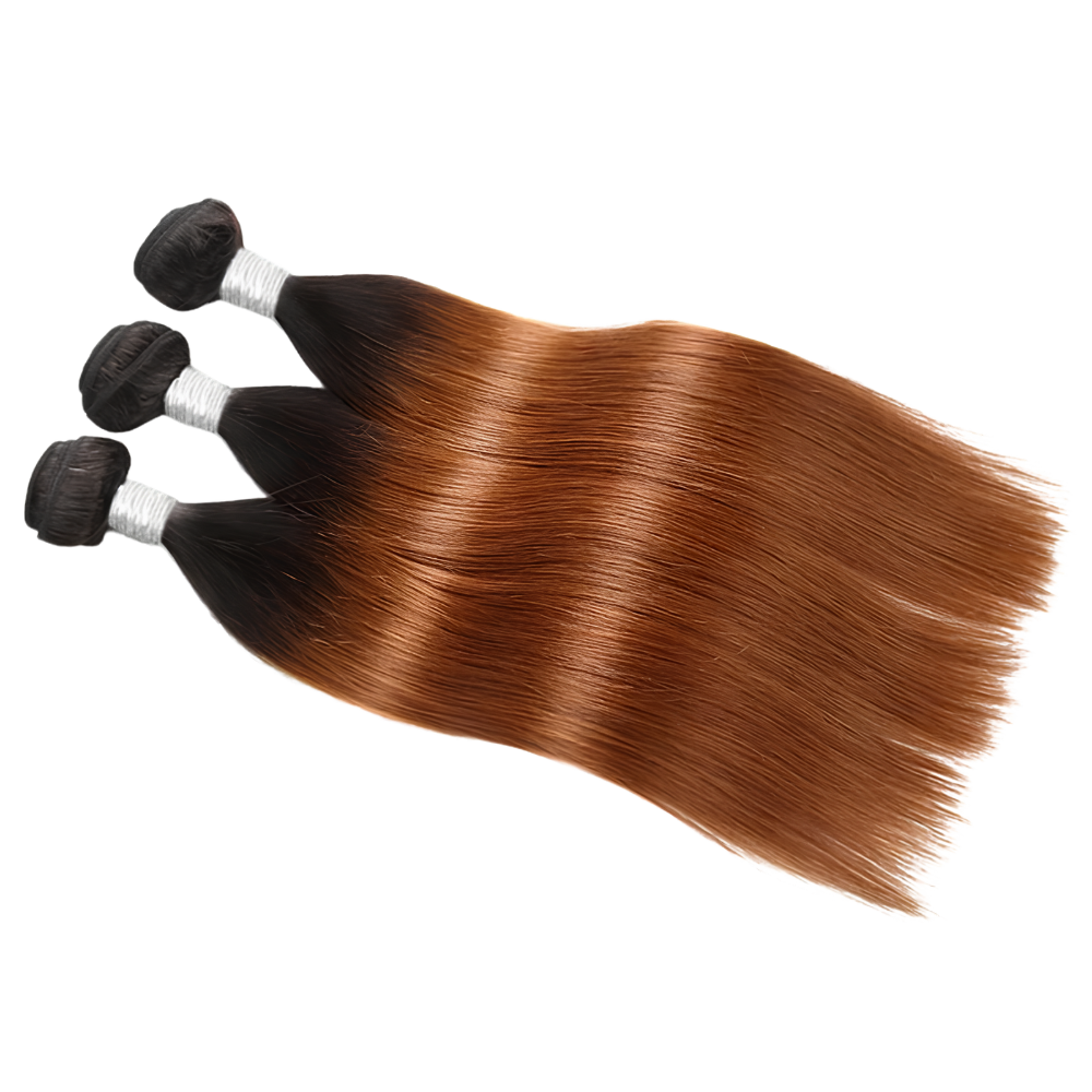 Ombre Brown Straight Human Hair Bundle