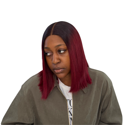 Ombre Burgundy Vietnamese Donor Wig(08 - 30 Inches)