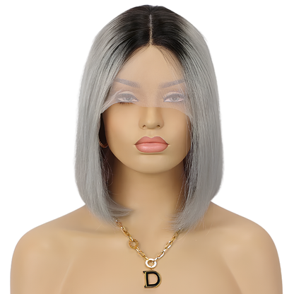 Ombre Grey Vietnamese Donor Wig(08 - 30 Inches)