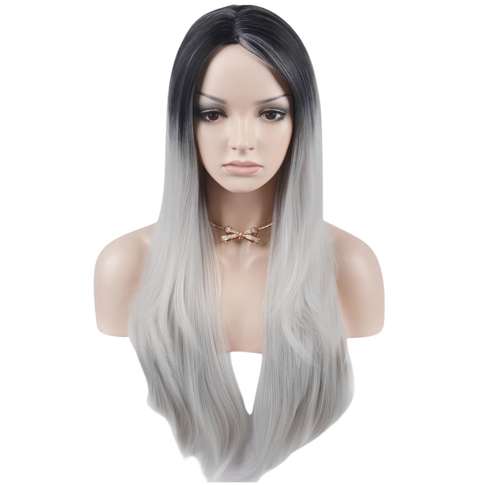 Ombre Grey Vietnamese Donor Wig(08 - 30 Inches)