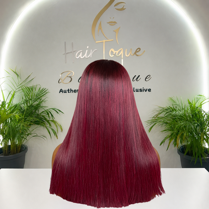 Ombre Burgundy Vietnamese Donor Wig(08 - 30 Inches)