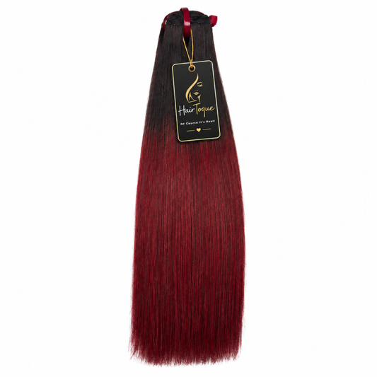 Ombre Burgundy Straight Human Hair Bundle(08 - 30 Inches)
