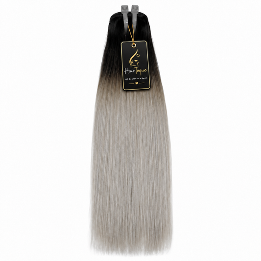 Ombre Grey Straight Human Hair Bundle(08 - 30 Inches)