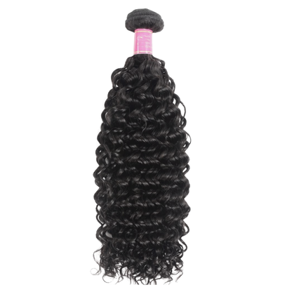 Peruvian Jerry Curly Human Hair Bundles - 3 Pack (10 - 30 Inches)