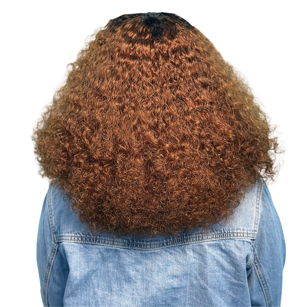 Ombre Brown Raw Burmese Curly Wig – Premium Collection(12 - 22 Inches)