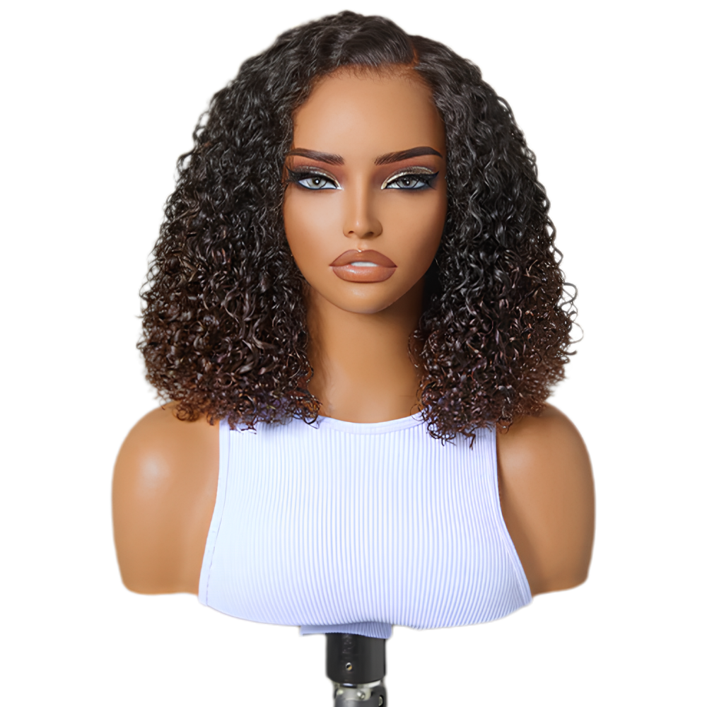 Ombre Brown Raw Burmese Curly Wig – Premium Collection(12 - 22 Inches)