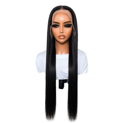 Straight Peruvian 13x4 Frontal Wig – 100% Human Hair