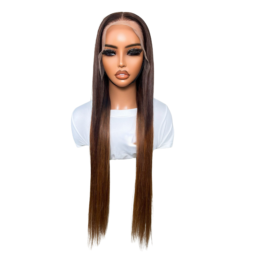 Straight Peruvian 13x4 Frontal Wig – 100% Human Hair