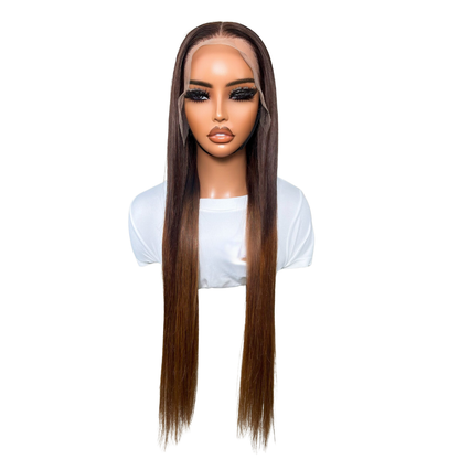 Straight Peruvian 13x4 Frontal Wig – 100% Human Hair