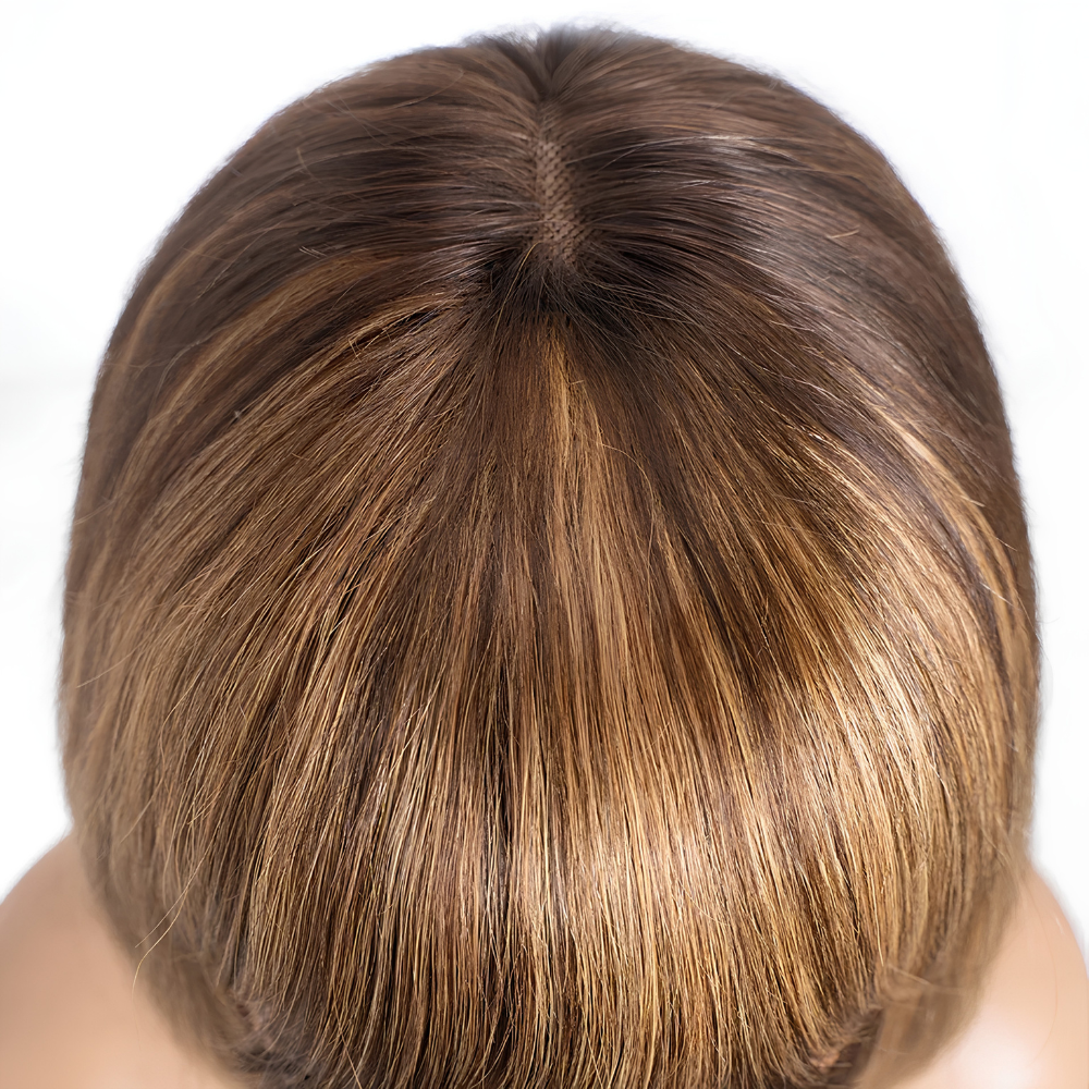 Blonde Brown Piano Fringe Bob Wig (08 - 12 Inches)