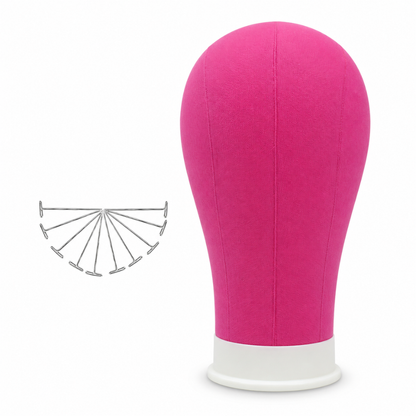 Premium Canvas Wig Display Mannequin Head with T-Pins