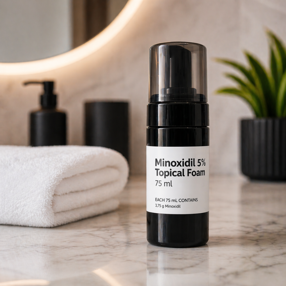 Minoxidil 5% Topical Foam – 75ml Hair Regrowth Treatment