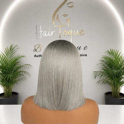 Ombre Grey Vietnamese Donor Wig(08 - 30 Inches)
