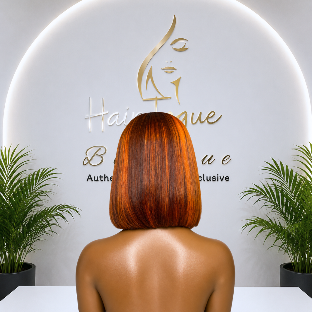 Orange & Brown Piano Vietnamese Donor Wig(08 - 30 Inches)