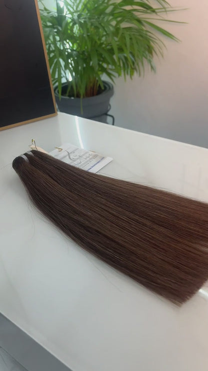 Chocolate Brown Straight Human Hair Bundle(08 - 30 Inches)