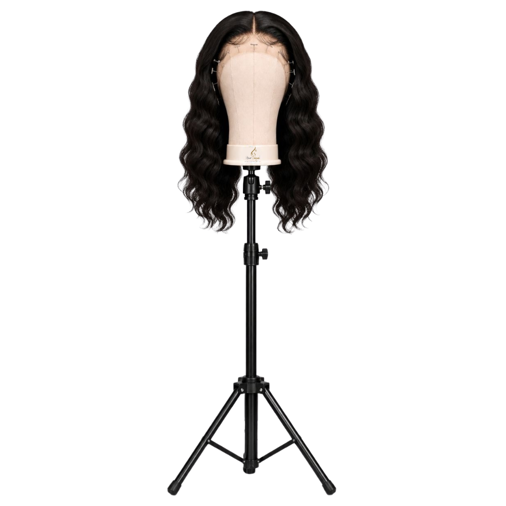 Premium Canvas Wig Display Mannequin Head with T-Pins