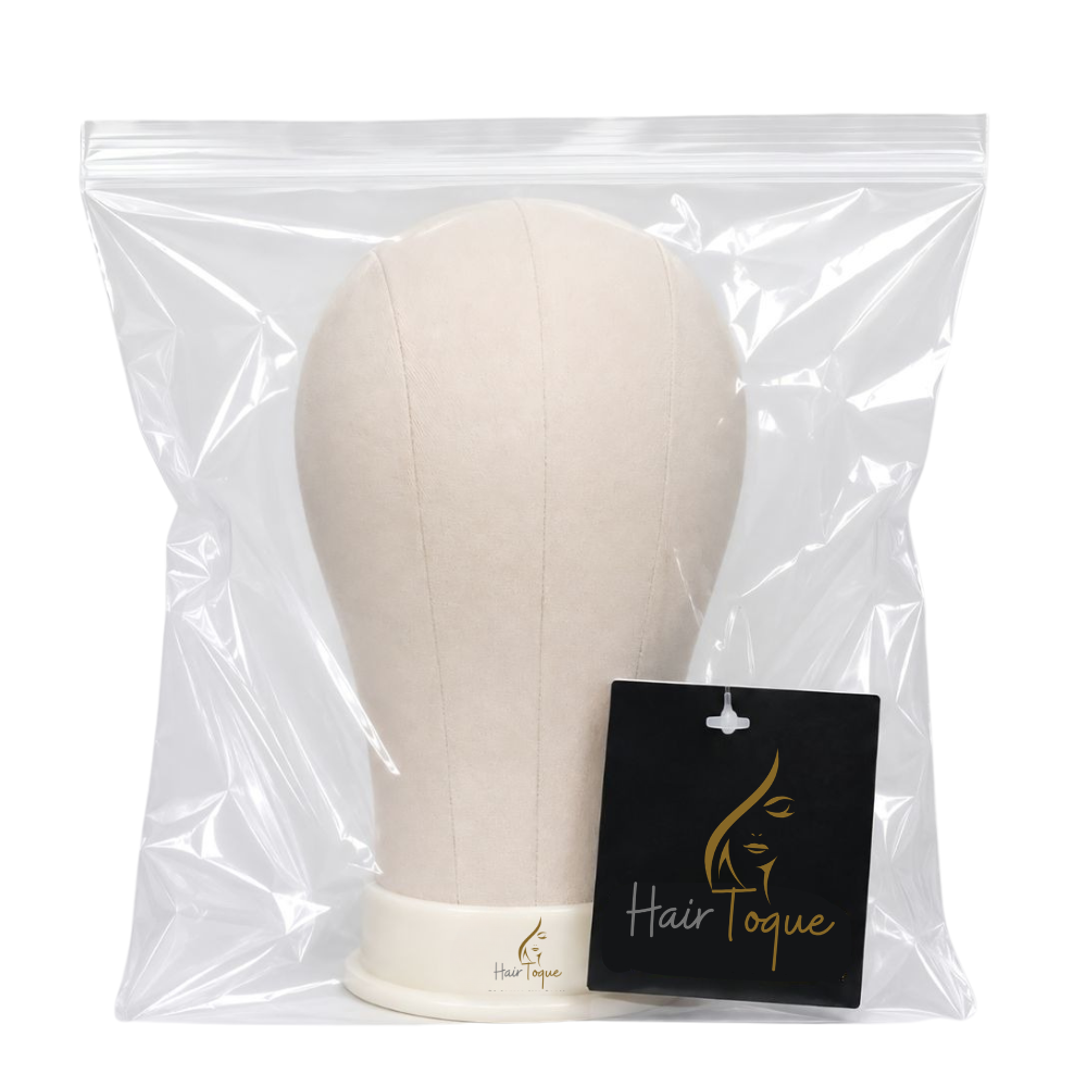 Premium Canvas Wig Display Mannequin Head with T-Pins