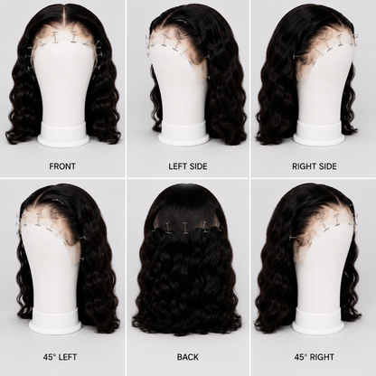 Premium Canvas Wig Display Mannequin Head with T-Pins